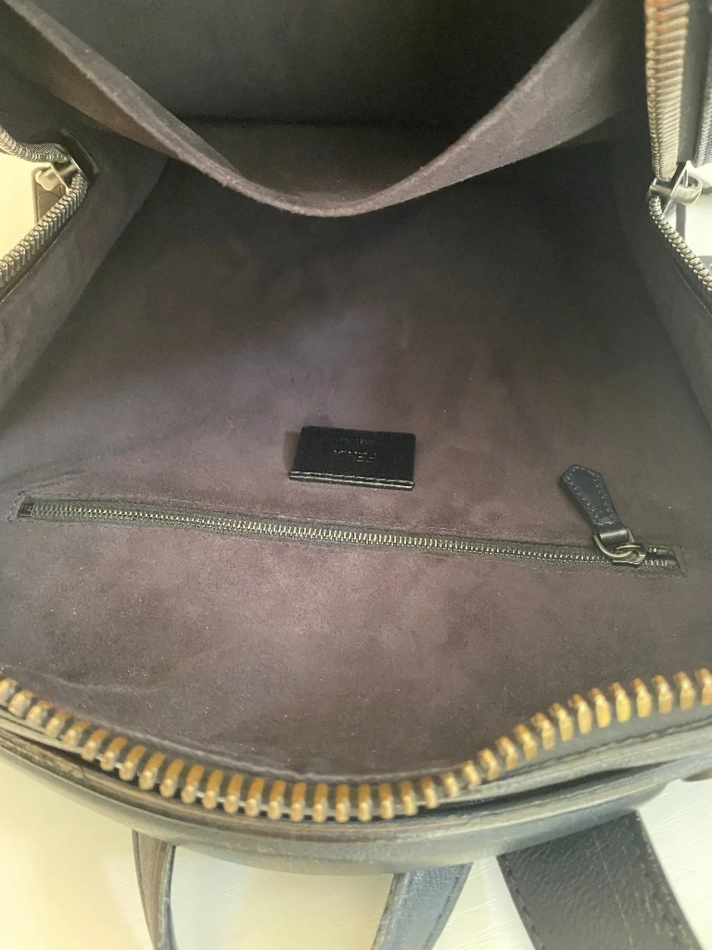 Fendi Roma Unisex Backpack Black Leather Large (Rare)